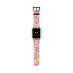 Lemurian Rose Crystal Garden Watch Band — Floral Magical Shell Pattern Apple Watch Strap