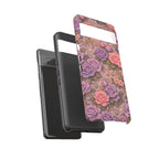 Google Pixel Tough Phone Case — The Sisterhood of the Rose — Master Portia's Rose Garden Vintage Drop-Proof Phone Cover