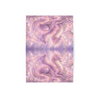 Lilac Fire Dragon Greeting Card — Pastel Floral Dragon Art Folded Note Cards (1/10/30/50-pack)