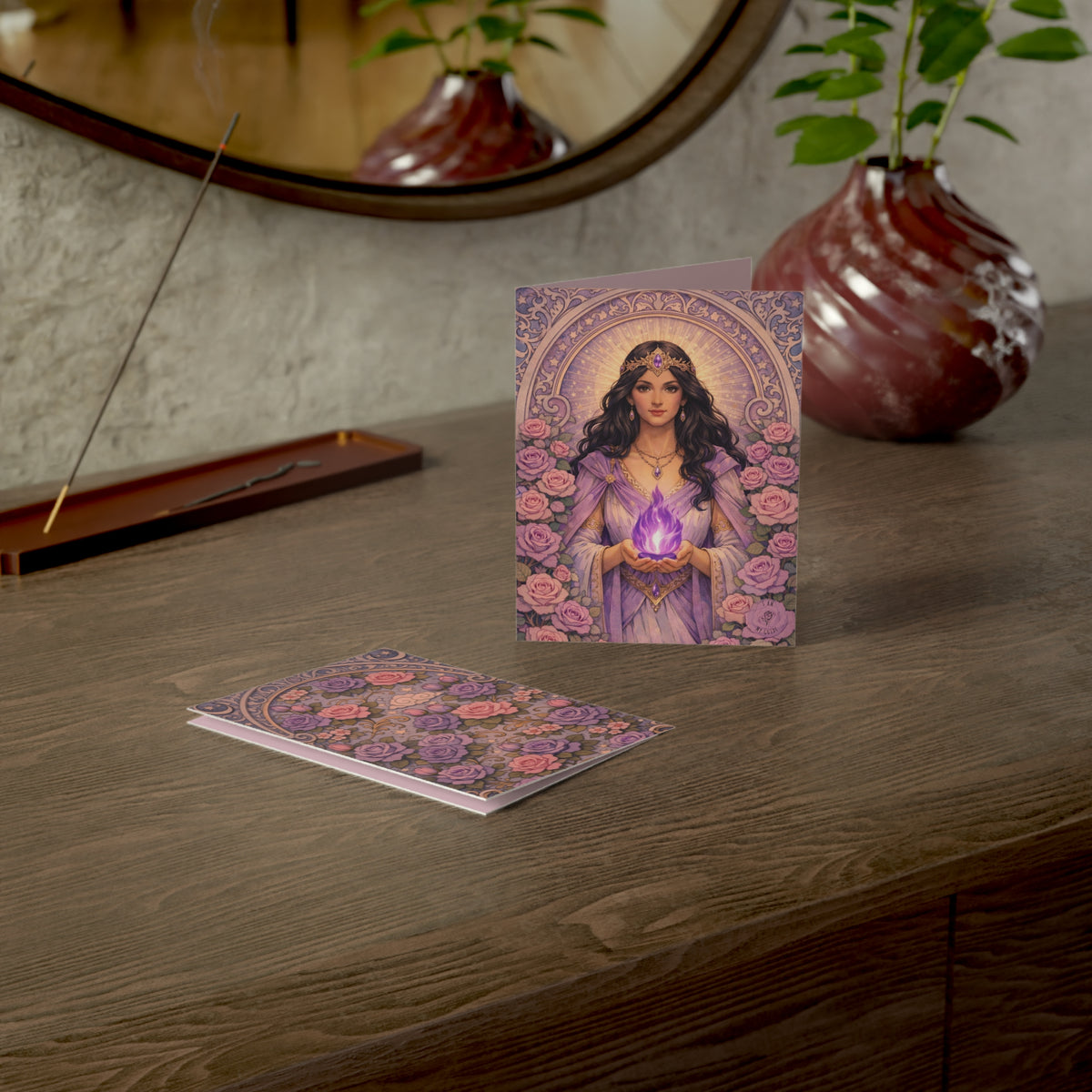 Master Portia Greeting Card — Violet Flame Greeting Card (Blank Inside)