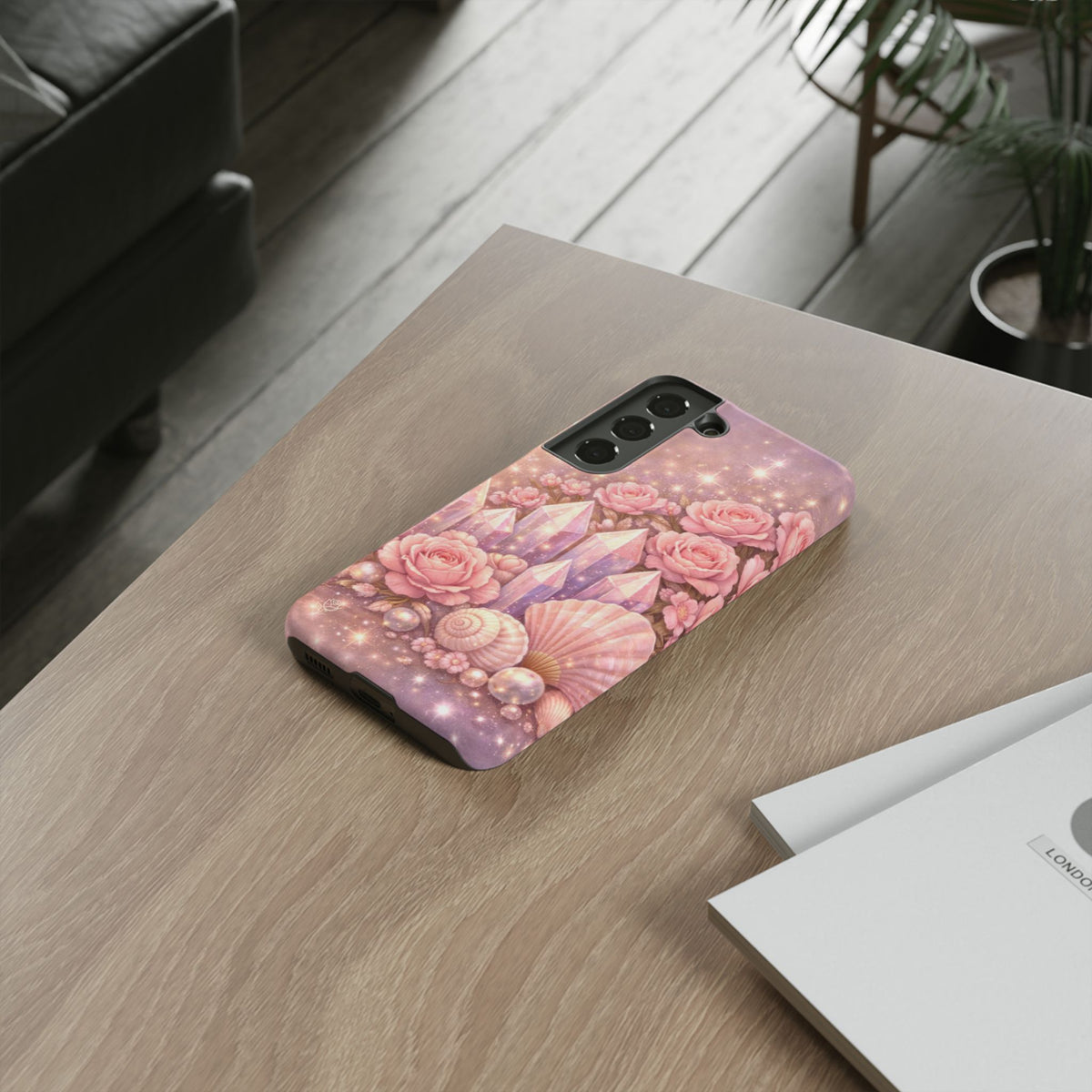 Samsung Galaxy Phone Case — Lemurian Rose Crystal Garden Tough Case
