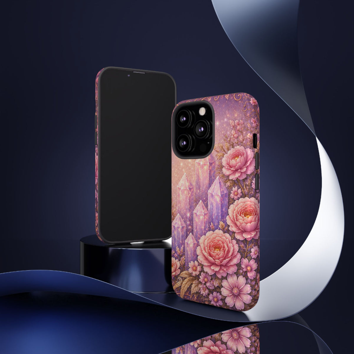 Lilac Quartz Garden Phone Case — Pink Floral Gemstone iPhone Cover