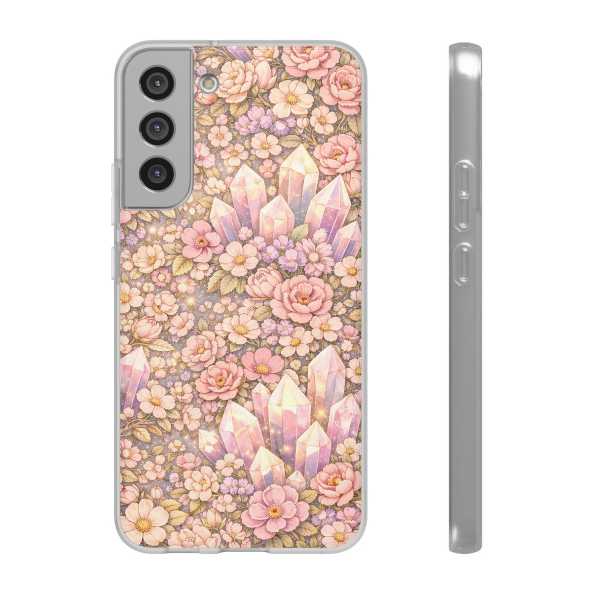 Samsung Galaxy Phone Case — Angelic Crystal Garden Clear Flexi Case