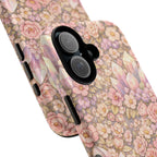 iPhone Case — Angelic Crystal Garden Phone Case — Pink Floral Quartz Protective Cover