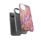 Lilac Quartz Garden Phone Case — Pink Floral Gemstone iPhone Cover