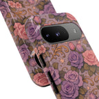 Google Pixel Tough Phone Case — The Sisterhood of the Rose — Master Portia's Rose Garden Vintage Drop-Proof Phone Cover