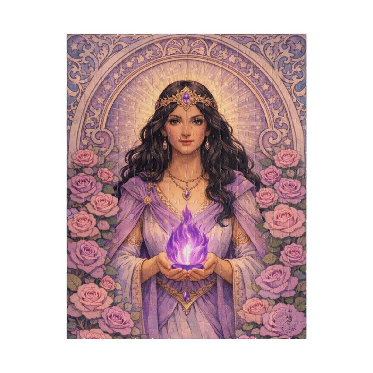 Master Portia Mystic Rose Violet Flame Puzzle — 110–520 Piece Spiritual Jigsaw
