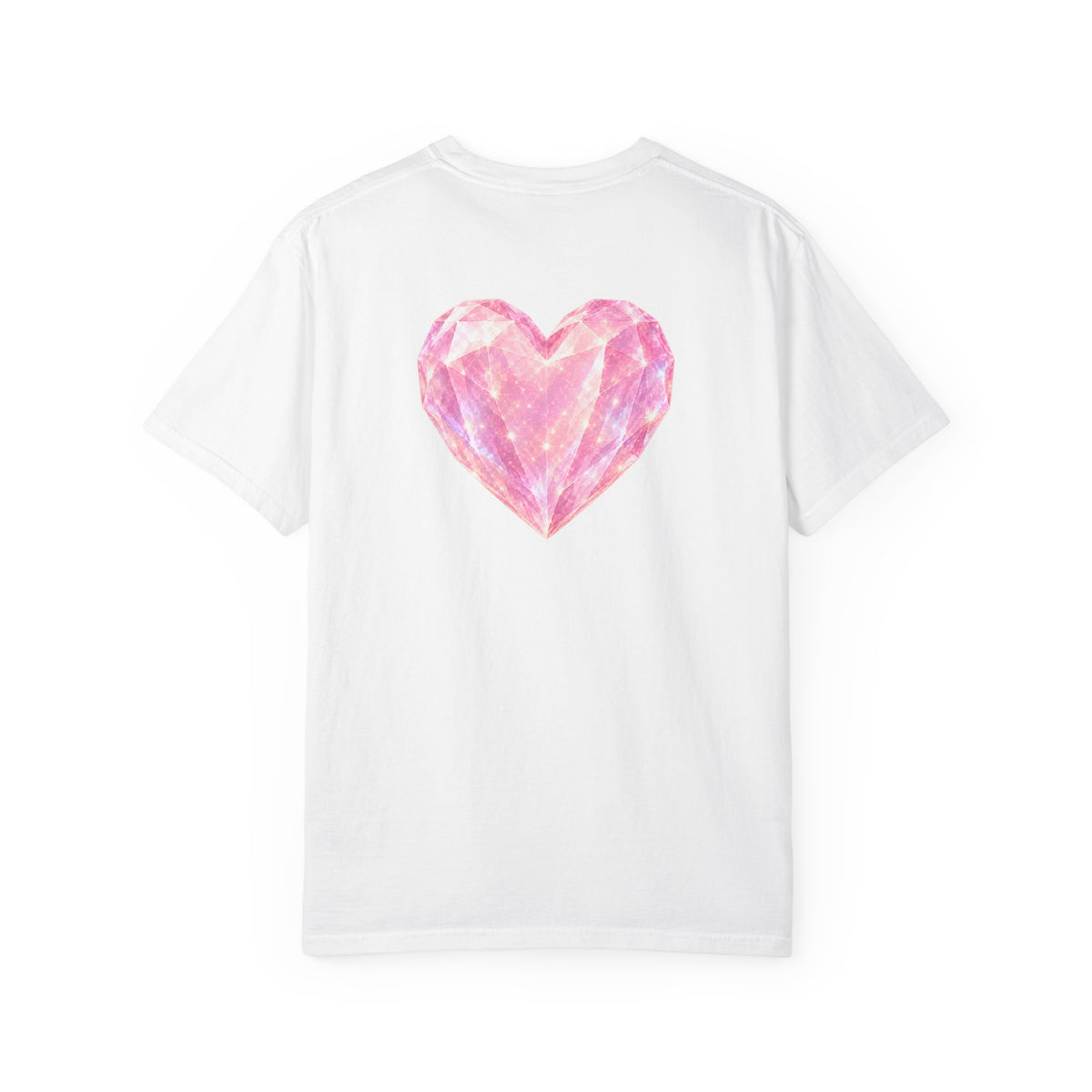 Pink Crystalline Diamond Heart T-Shirt — Crystal Heart Tee