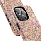 iPhone Case — Angelic Crystal Garden Phone Case — Pink Floral Quartz Protective Cover