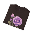 Vintage Purple Rose Floral T-Shirt — Master Portia's Rose Tee — The Sisterhood of The Rose