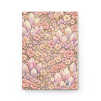 Angelic Crystal Floral Hardcover Journal (Lined Pages) — Pastel Floral & Gemstone Notebook for Gratitude, Journaling, & Gifts