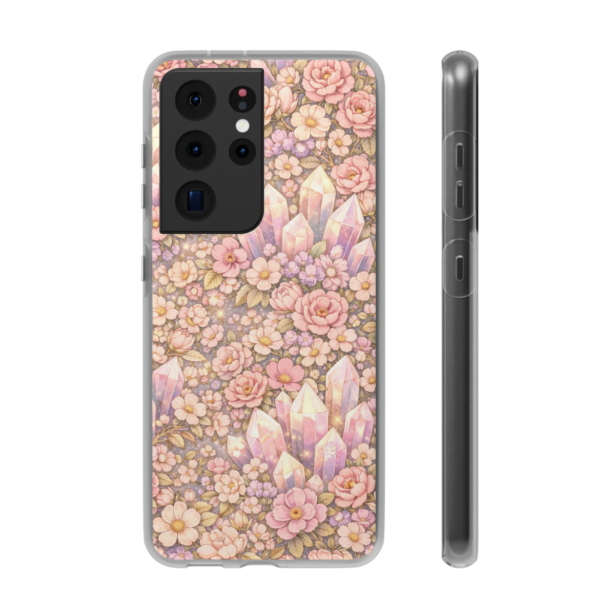 Samsung Galaxy Phone Case — Angelic Crystal Garden Clear Flexi Case