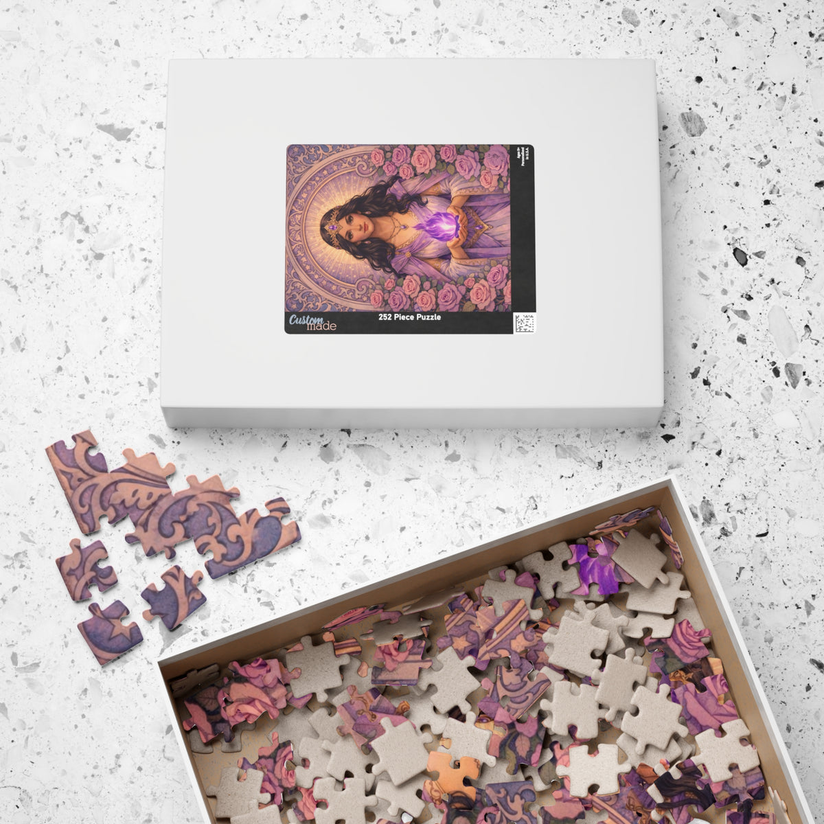 Master Portia Mystic Rose Violet Flame Puzzle — 110–520 Piece Spiritual Jigsaw