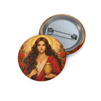 The Sisterhood of The Rose Pin Button — Mary Magdalene Style Badge