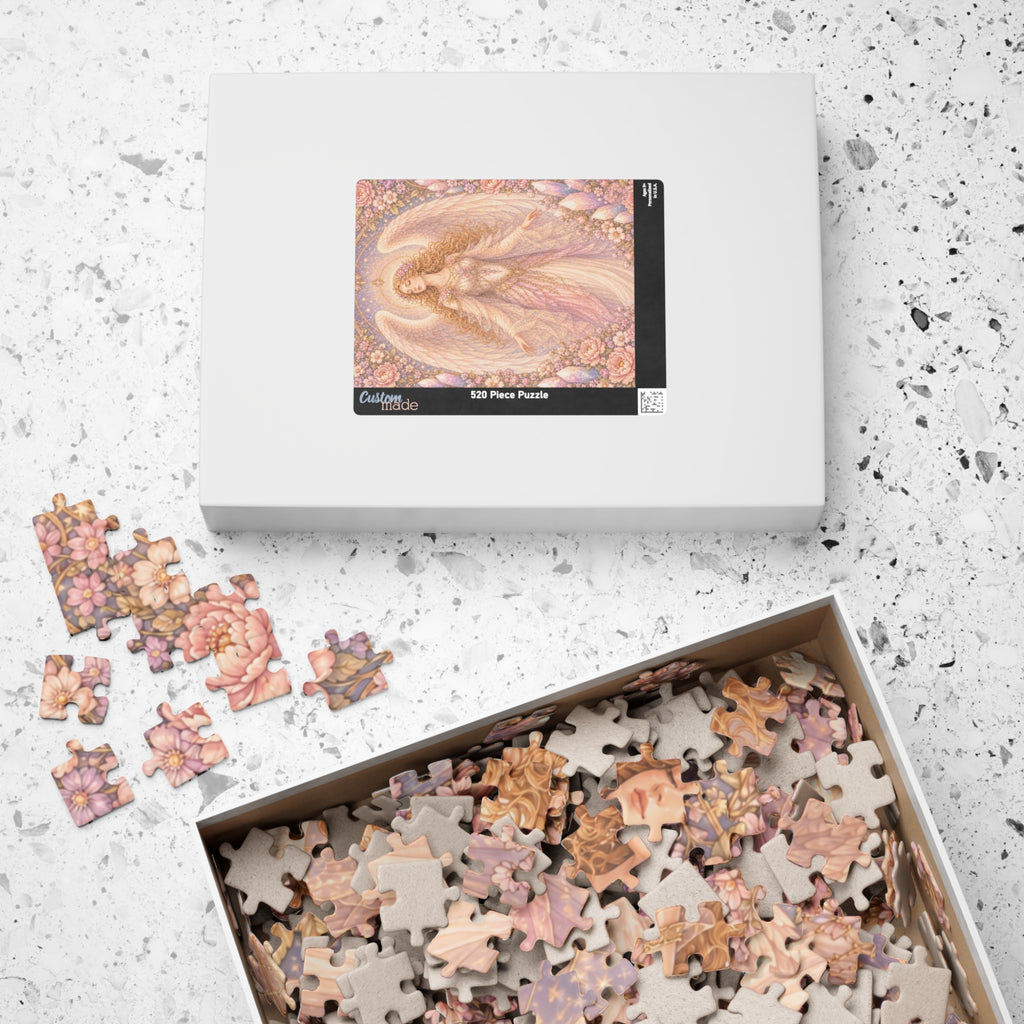 Archangel Glory (Archeia Shekinah) Puzzle — Pastel Floral Archangel Jigsaw (110/252/520 pcs)