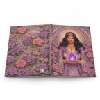Master Portia Mystic Rose Violet Flame Hardcover Journal (Lined Pages)