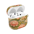 Bodhisattva Kwan Yin's Lotus AirPod Case — Vintage Botanical Pattern Protective Cover