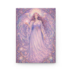 Birthday Angel Vehuiah Hardcover Journal (Lined Pages) — Lavender Guardian Notebook for Spiritual Reflection & Gift