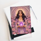 Master Portia Violet Flame Journal — Blank (Unlined) Pages — Mystic Rose Notebook for Spiritual Writing & Journaling