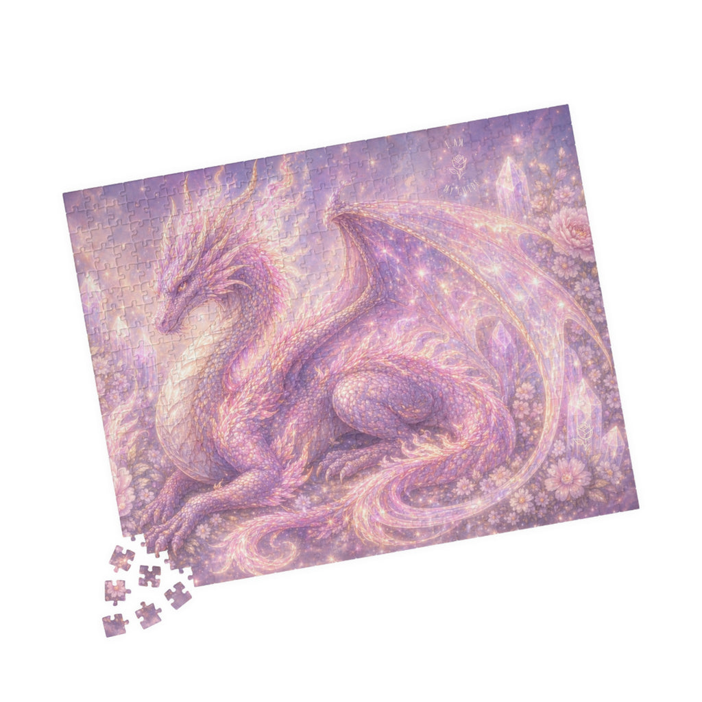Lilac Fire Dragon Jigsaw Puzzle — Celestial Dragon 110/252/520-Piece