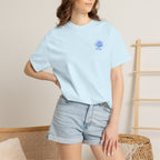 Celestite Rose Crystal Graphic T-Shirt — Chest & Back Floral Print