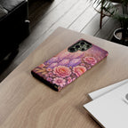Samsung Galaxy Crystal Garden Phone Case — Pink Floral Crystal Phone Cover