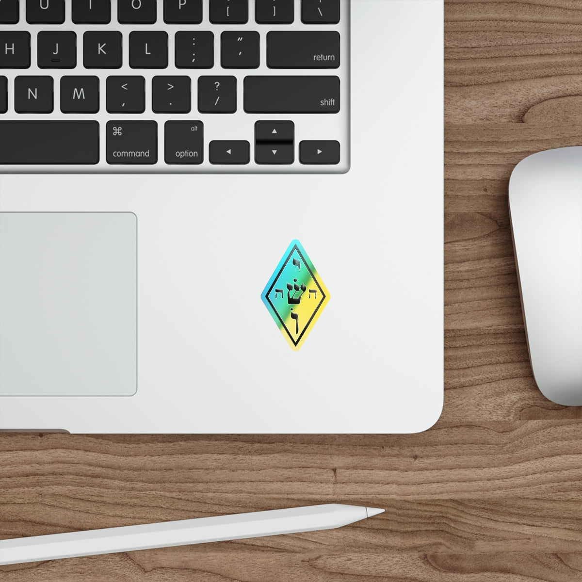 Holographic The Yoshua Radionics Symbol Die-Cut Sticker — Rainbow Sacred Geometry