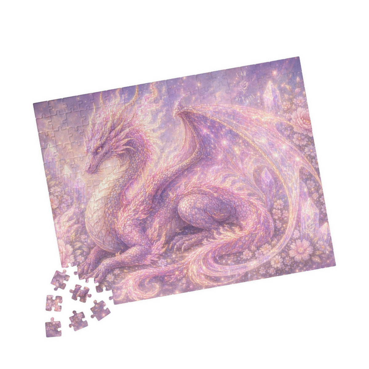 Lilac Fire Dragon Jigsaw Puzzle — Celestial Dragon 110/252/520-Piece