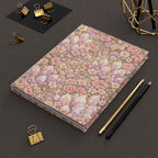 Angelic Crystal Floral Hardcover Journal (Lined Pages) — Pastel Floral & Gemstone Notebook for Gratitude, Journaling, & Gifts