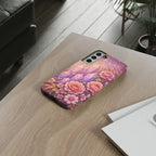 Samsung Galaxy Crystal Garden Phone Case — Pink Floral Crystal Phone Cover