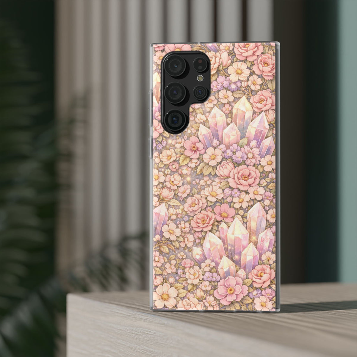 Samsung Galaxy Phone Case — Angelic Crystal Garden Clear Flexi Case