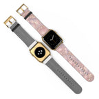 Lemurian Mermaid Crystal Garden Pattern iWatch Band — Pink Seashell Apple Watch Strap