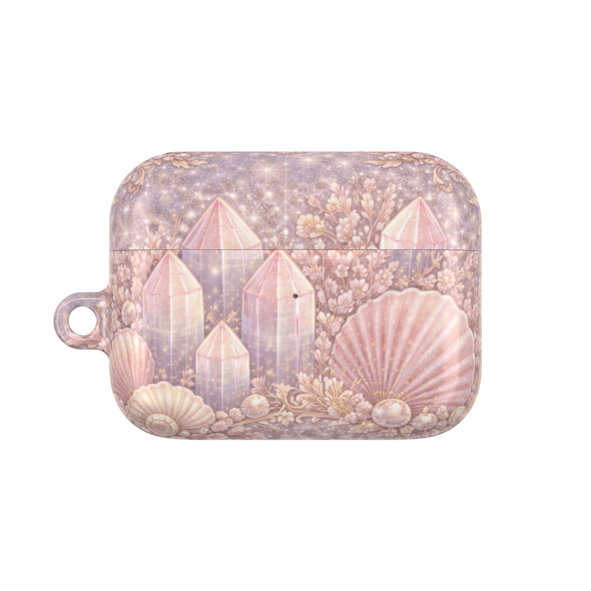 Lemurian Mermaid Crystal Garden AirPod Case — Pastel Seashell Protective Cover for AirPod