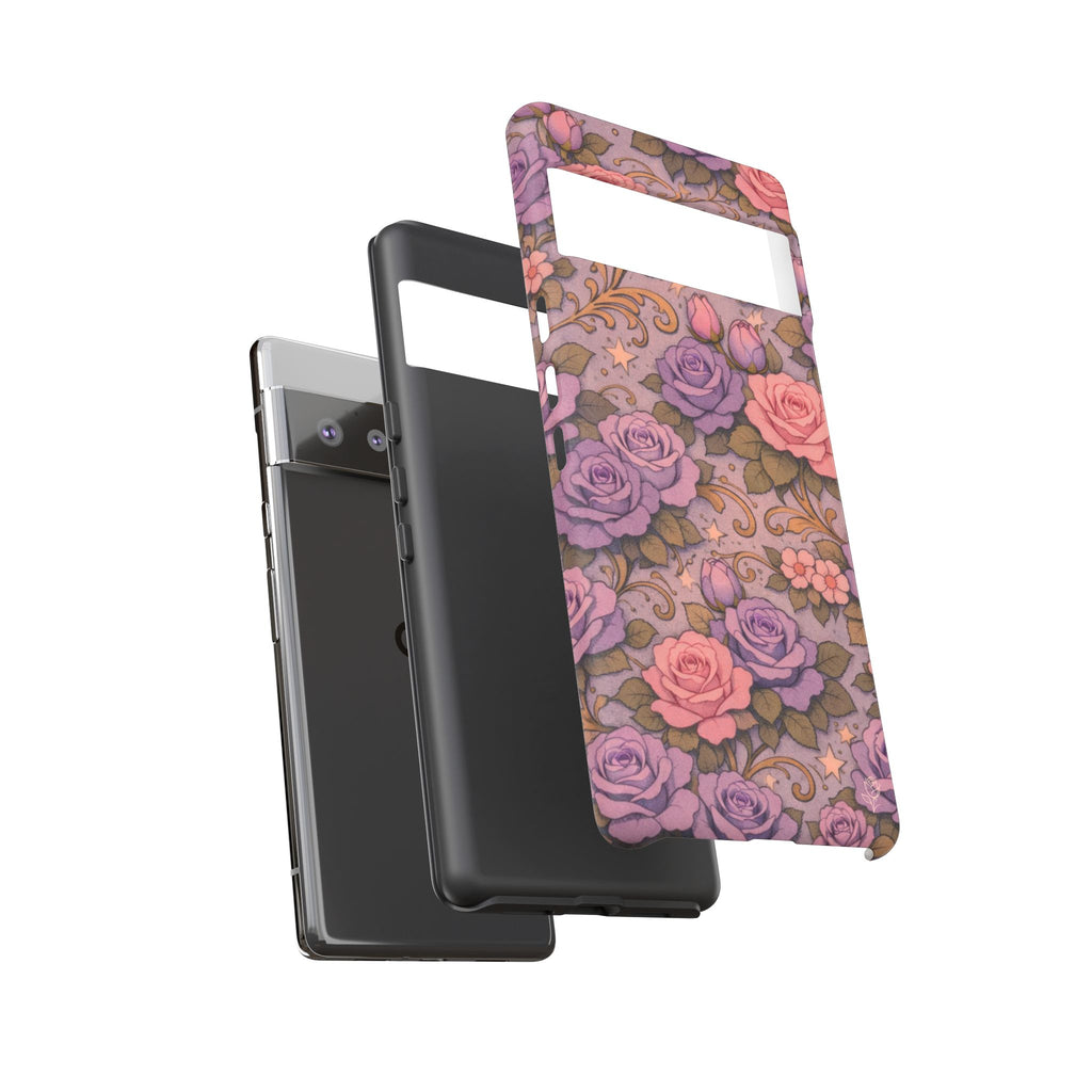 Google Pixel Tough Phone Case — The Sisterhood of the Rose — Master Portia's Rose Garden Vintage Drop-Proof Phone Cover