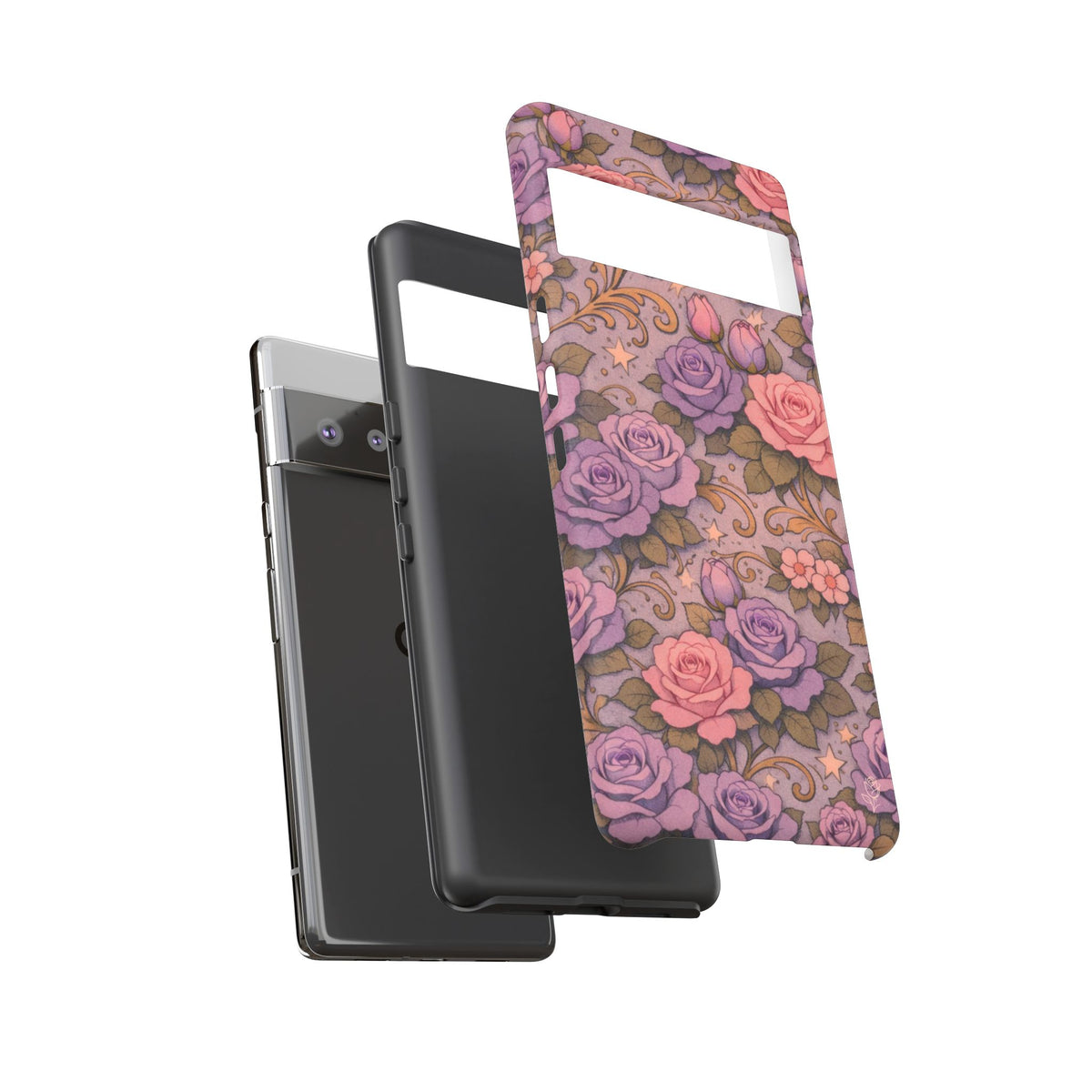 Google Pixel Tough Phone Case — The Sisterhood of the Rose — Master Portia's Rose Garden Vintage Drop-Proof Phone Cover