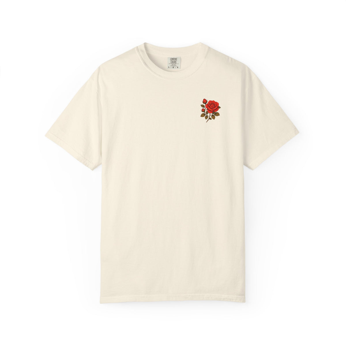 The Sisterhood of The Rose Graphic T-Shirt — Vintage Red Rose Back Print