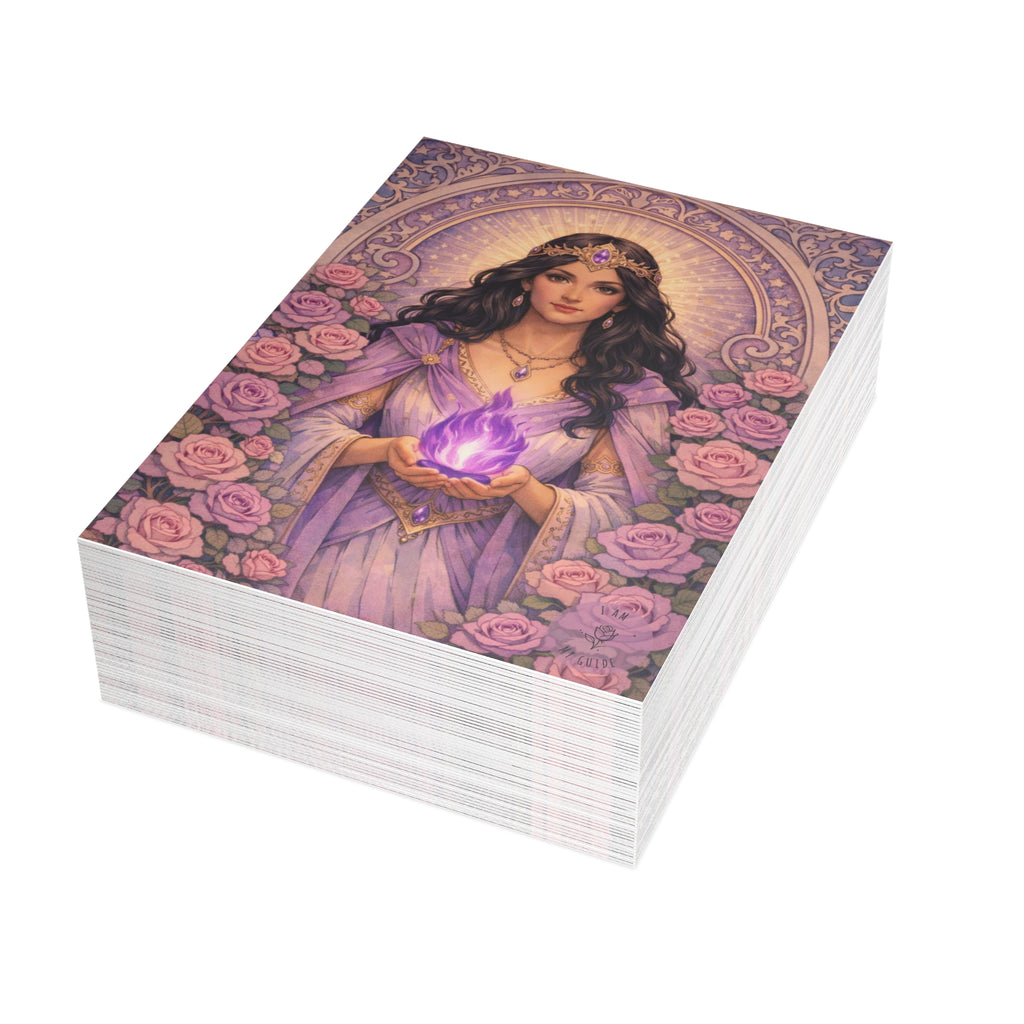 Master Portia Postcard Bundles (envelopes included) - Violet Flame Postcard