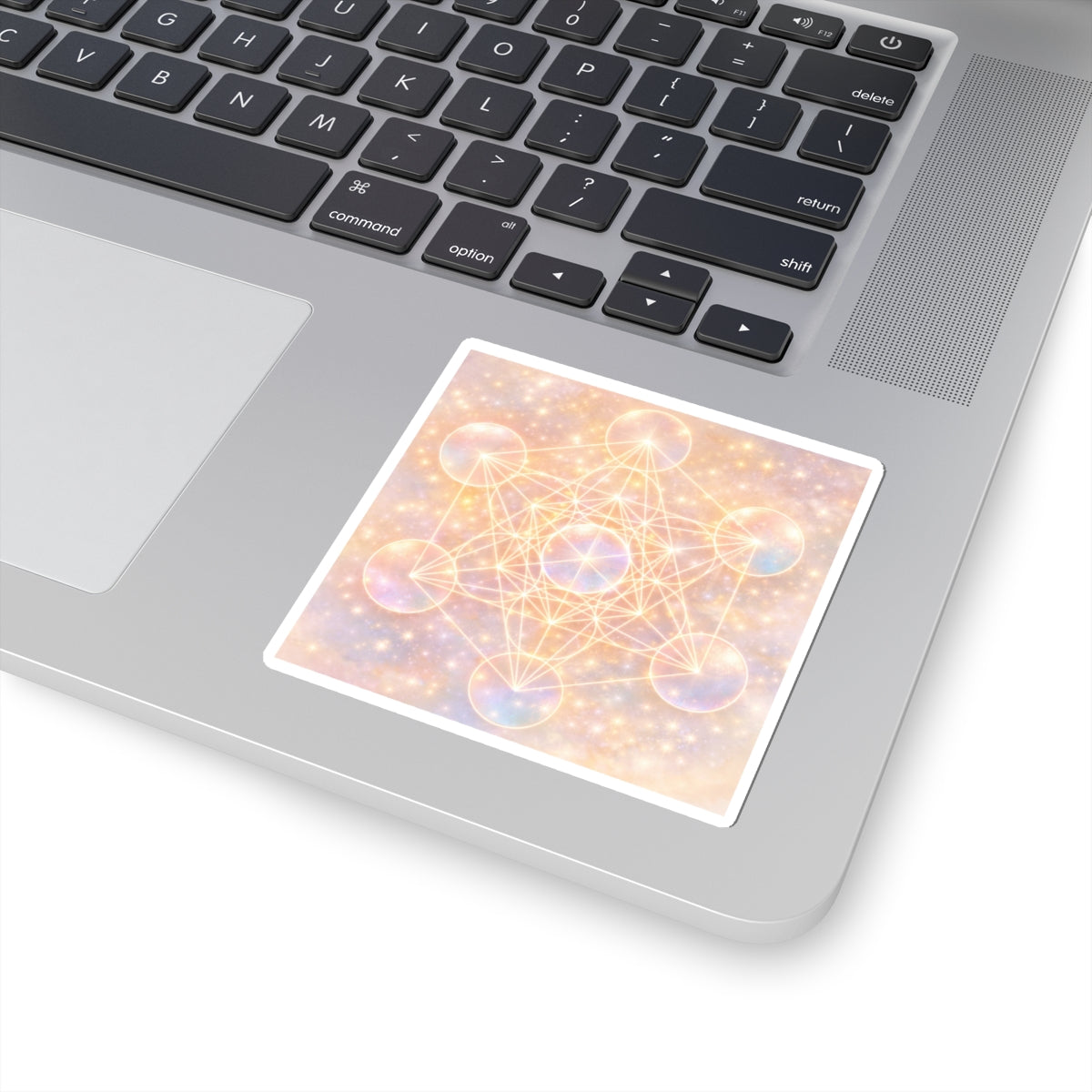 Pastel Metatron's Cube Kiss-Cut Sticker — Sacred Geometry Decal