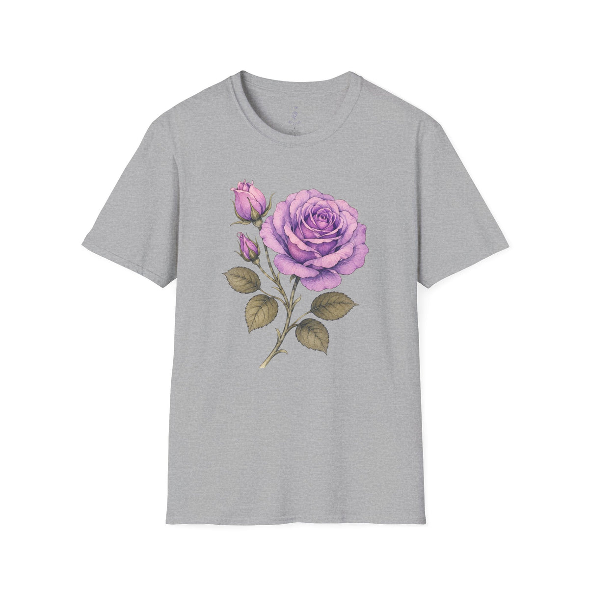 Vintage Purple Rose Floral T-Shirt — Master Portia's Rose Tee — The Sisterhood of The Rose