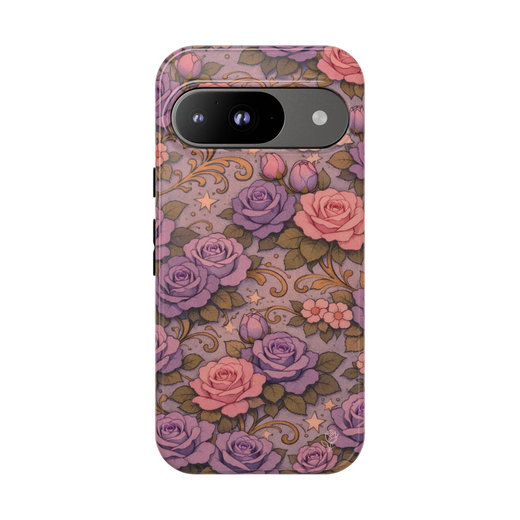 Google Pixel Tough Phone Case — The Sisterhood of the Rose — Master Portia's Rose Garden Vintage Drop-Proof Phone Cover