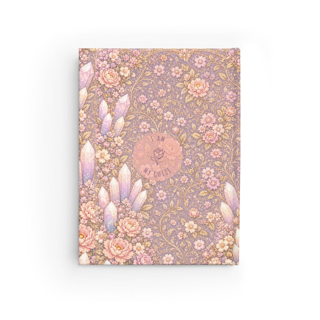 Archangel Glory (Archeia Shekinah) Journal — Blank (Unlined) Pages — Floral Crystal Blank Notebook