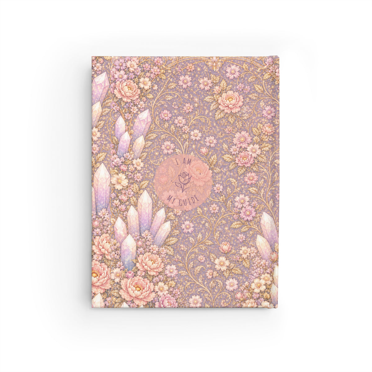 Archangel Glory (Archeia Shekinah) Journal — Blank (Unlined) Pages — Floral Crystal Blank Notebook
