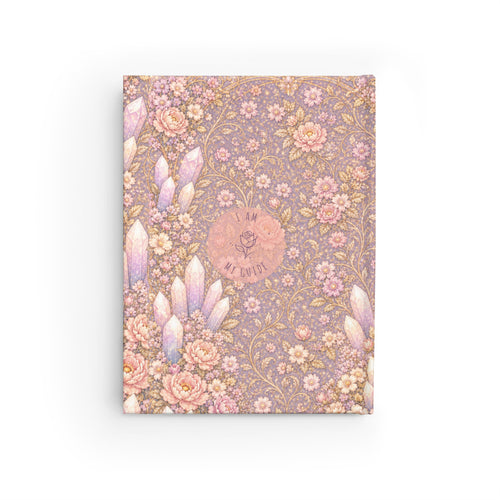 Archangel Glory (Archeia Shekinah) Journal — Blank (Unlined) Pages — Floral Crystal Blank Notebook