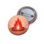 The Flame of Awakening Pin Button — Decorative Enamel-style Badge