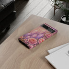 Google Pixel Lilac Quartz Garden Phone Case — Pink Floral Crystal Phone Cover