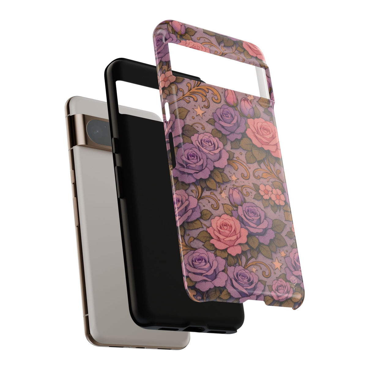Google Pixel Tough Phone Case — The Sisterhood of the Rose — Master Portia's Rose Garden Vintage Drop-Proof Phone Cover
