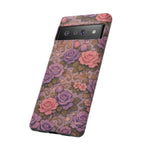 Google Pixel Tough Phone Case — The Sisterhood of the Rose — Master Portia's Rose Garden Vintage Drop-Proof Phone Cover