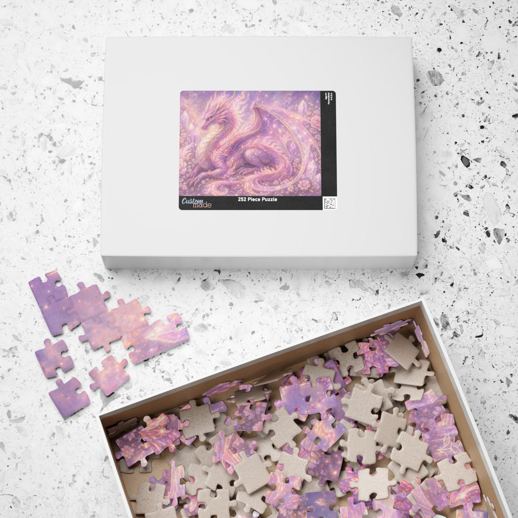 Lilac Fire Dragon Jigsaw Puzzle — Celestial Dragon 110/252/520-Piece