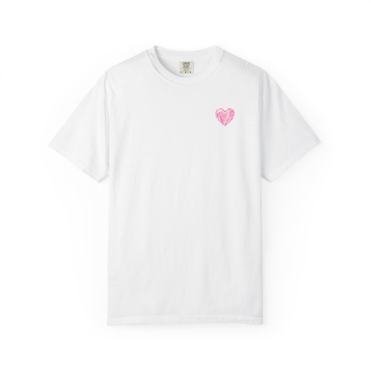 Pink Crystalline Diamond Heart T-Shirt — Crystal Heart Tee