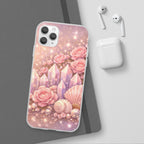 iPhone Case Lemurian Rose Crystal Garden — Sparkling Pastel Floral iPhone Cover
